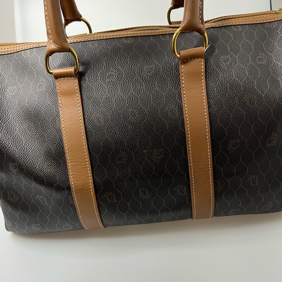 Dior Black x Brown Honeycomb Monogram Trotter Boston Duffle Bag - Picture 3 of 9